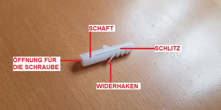 Aufbau eines Spreizdübels