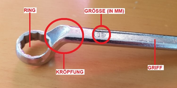 Gekröpfter Schraubenschlüssel